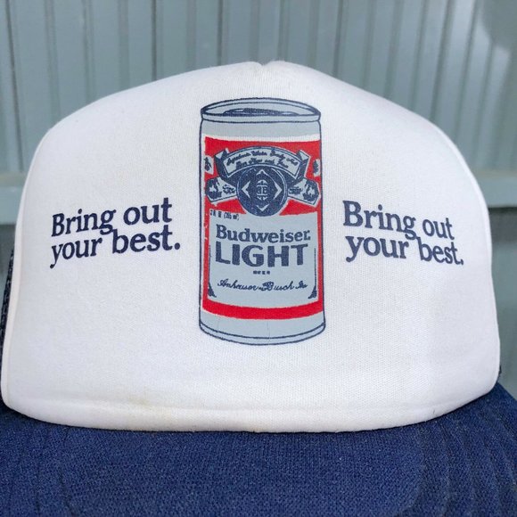 Vintage Bud Light Trucker Mesh Baseball Hat - Picture 6 of 6